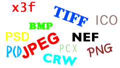 file types jpeg tiff crw nef x3f jpg tif psd pcd gif