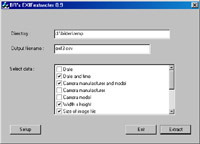 EXIFextracter screen shot