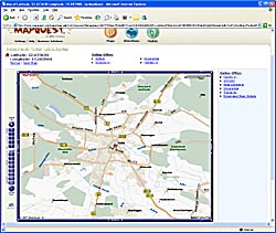 Map with goetag position shown